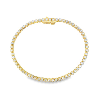 14Y Round Bezel Set Diamond Bracelet 2.17ctw 7"