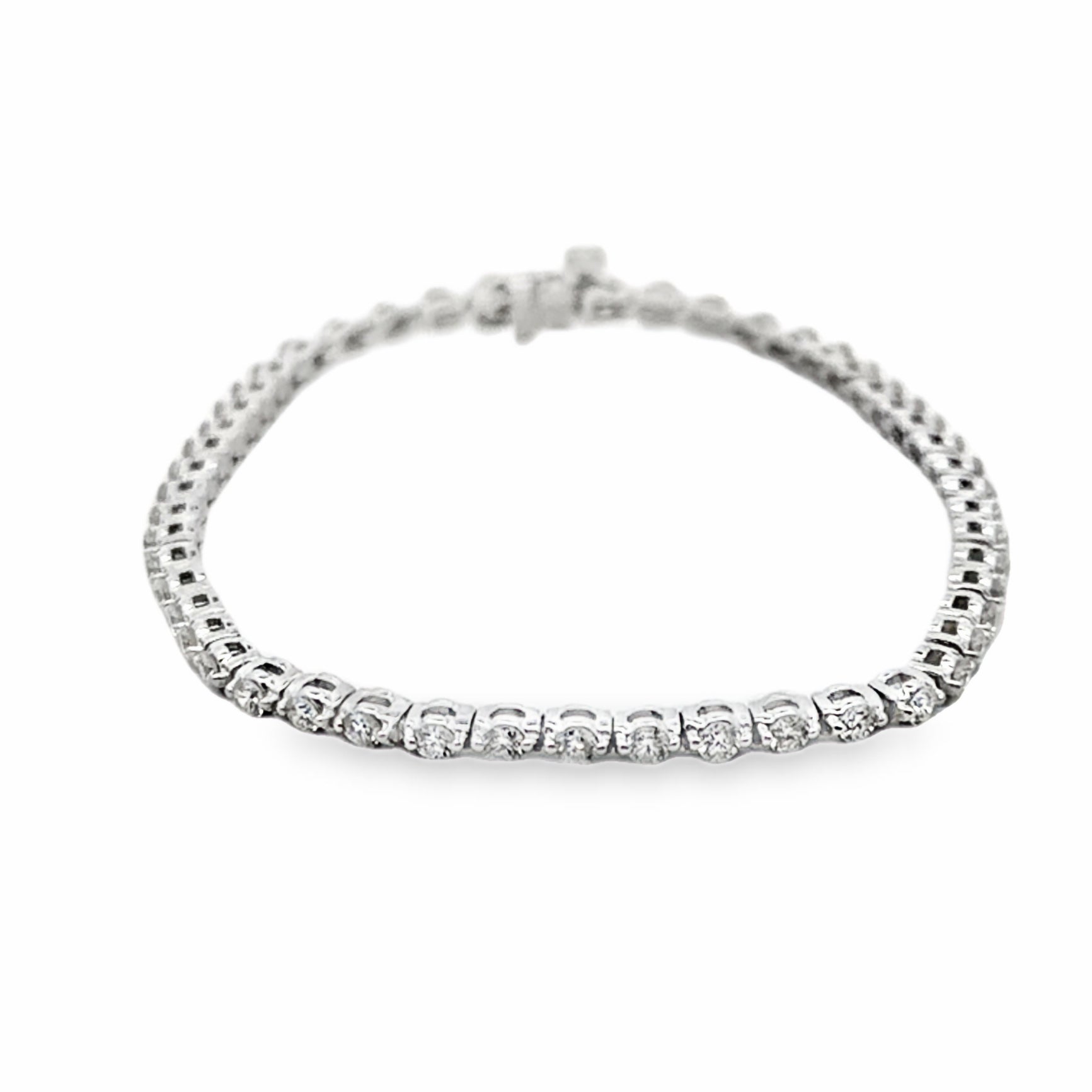 14W 7" Round Diamond and Bead Bracelet 1.94ctw