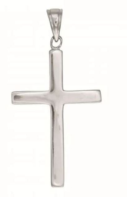 Sterling Silver Flat Cross Pendant