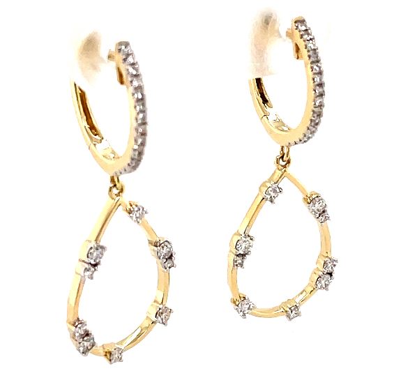 14Y Pear Shaped Diamond Earrings