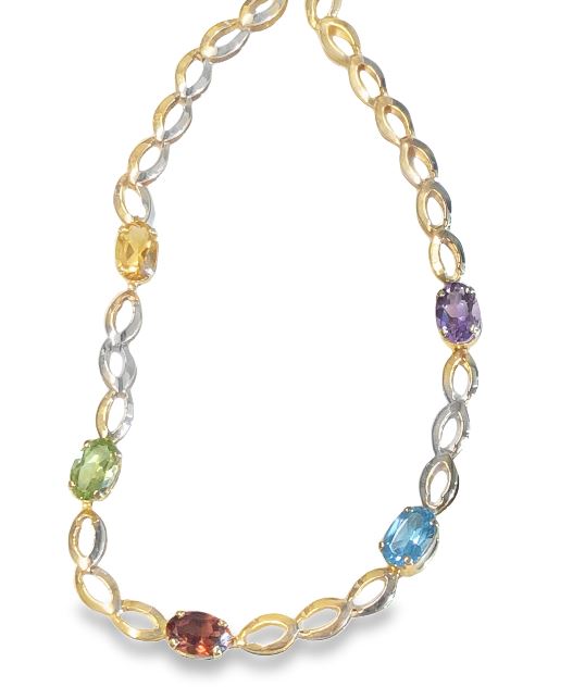 14Y 5 Oval Semi Precious Stone Bracelet