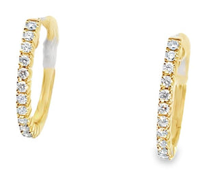 14Y Round Diamond Hoops