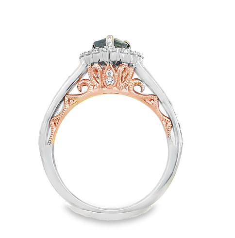 14W/R Alexandrite and Diamond Ring Size 6.5