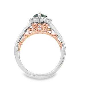 14W/R Alexandrite and Diamond Ring Size 6.5