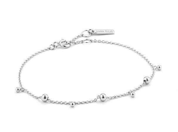 Sterling Silver Modern Drop Ball Bracelet