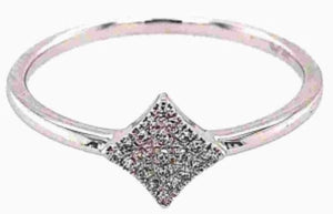 14W Diamond 4 Point Star Ring sz 6