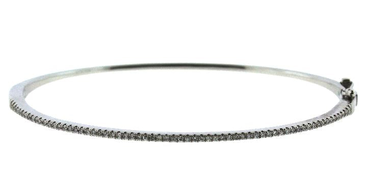 14W Diamond Bangle with Box Catch and Figure 8 Safety