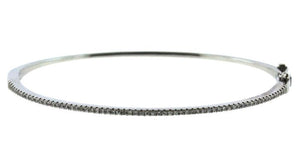 14W Diamond Bangle with Box Catch and Figure 8 Safety