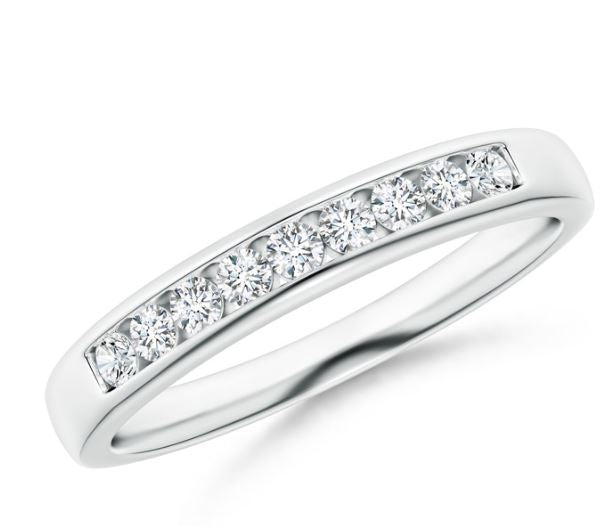 Platinum Bead Set Diamond Band sz 6