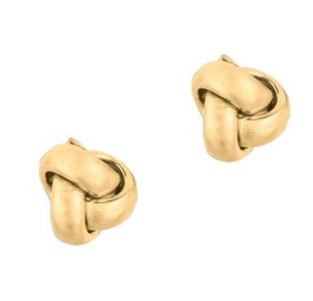 14Y 9mm Light Love Knot Post Earrings