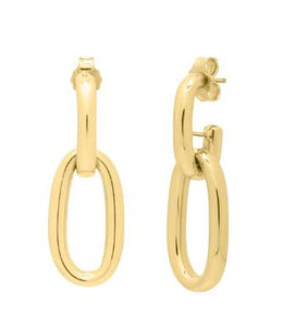 14Y Two Link Drop Earrings with Friction Backs
