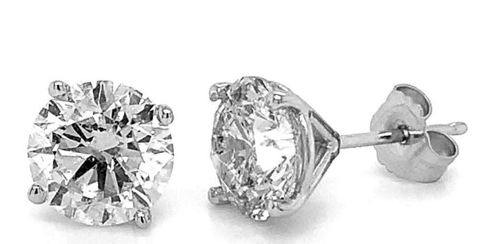 14W 4.62mm .81cttw 4 Prong Diamond Stud Earrings H/I1