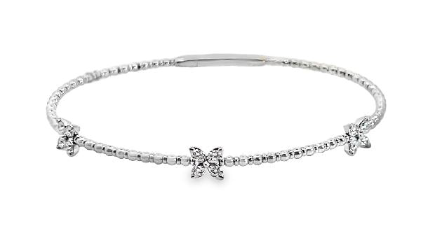 14W Beaded Bracelet with 3 Flowers and SureLock Closure