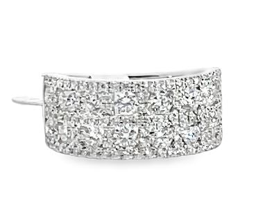 18KW Caged Diamond Cigar Band sz 6