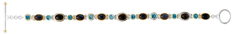 Michou SS/22K Vermeil Blue Topaz/ Labradorite Bracelet