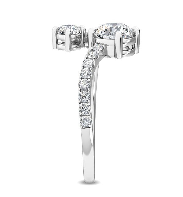 14W Lab Grown Diamond Bypass Ring sz 7