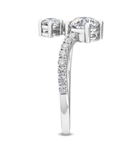 14W Lab Grown Diamond Bypass Ring sz 7