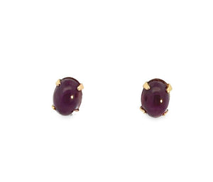 14Y Ruby Cab Snap Set Stud Earrings