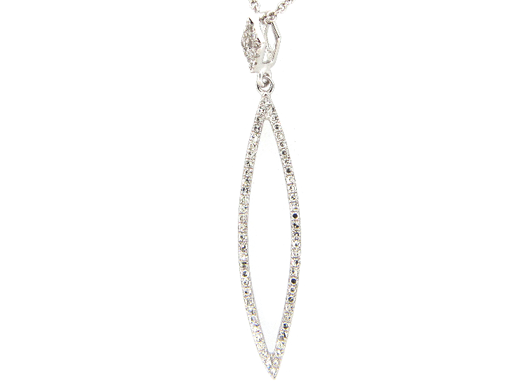 14W Diamond Navette Shaped Pendant