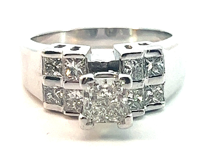 14W 1.00ct 5.6mm PC Diamond Ring I/SI-2, 2.12ctw sz9