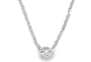 14W 5.47mm .73ct Double Drilled Diamond Necklace