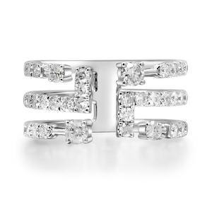 14W Three Row Bar Style Open Concept Band 36D=1.01ctw
