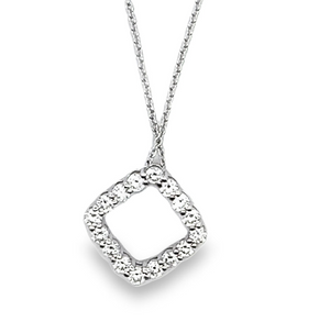 18W Pave' Diamond Kite Shape Pendant