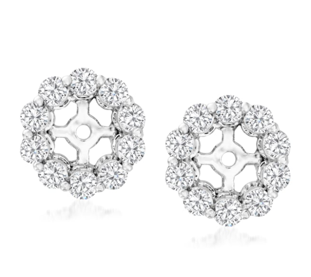 14W Round Brilliant Cut Diamond Shared Prong Jackets for ~4mm Stone
