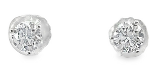 14W 5mm Round Diamond Martini Stud Earrings