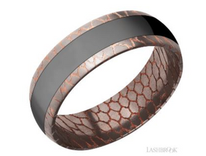 Superconductor/ Zirconium 8mm Band with Satin Finish