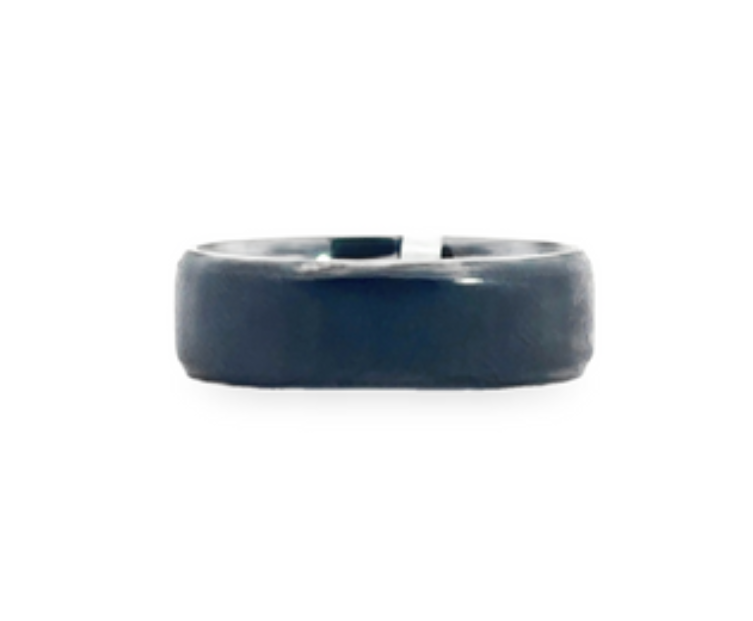 Gents Zirconium Angle Satin 7mm