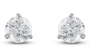 14W 3.7mm .42ct Round Diamond Martini Earrings