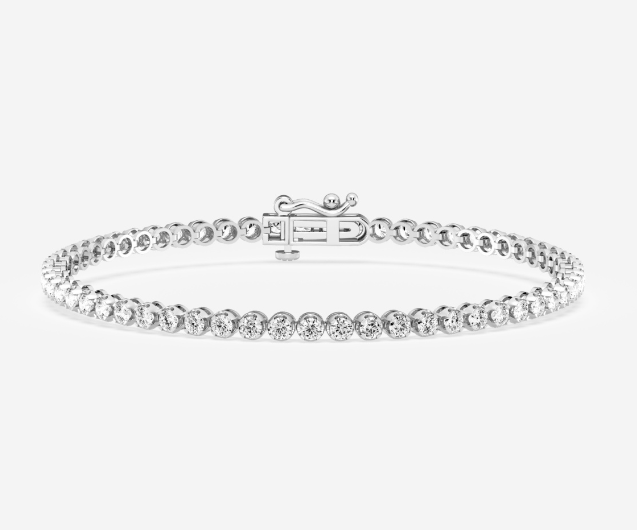 14W Round Diamond Line Bracelet 3.03ctw 7"