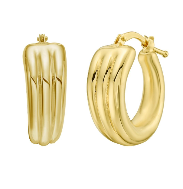 14Y 3-Row Graduated Hoops with Hinged Closure