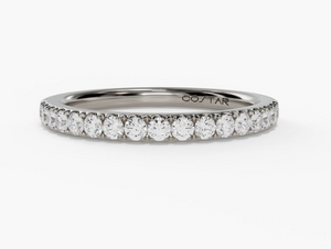 14W .35ctw French Pave Diamond Wedding Band sz 6