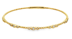 14Y .33ctw Beaded with Round and Marquise Shaped Milgrained Diamond Accents