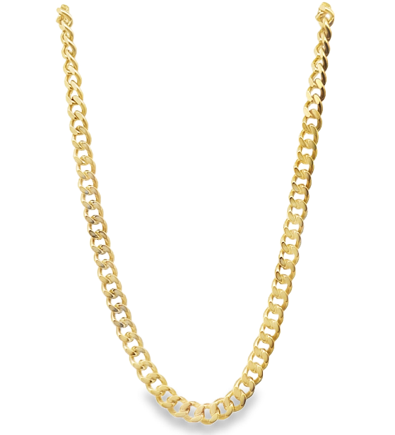 14Y 4.5mm Flat Curb Link Necklace 20"