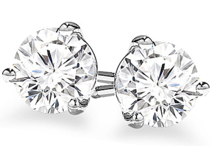 14W 1.02ctw I-J/I1 5mm Diamond Stud Earrings