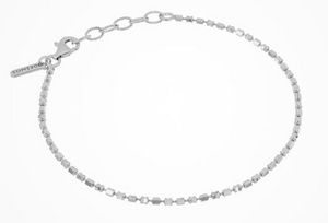 Sterling Silver Diamond Cut Mirror Bead Bracelet 7.25"