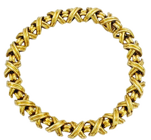 18Y "Tiffany & Co" "X" Bracelet