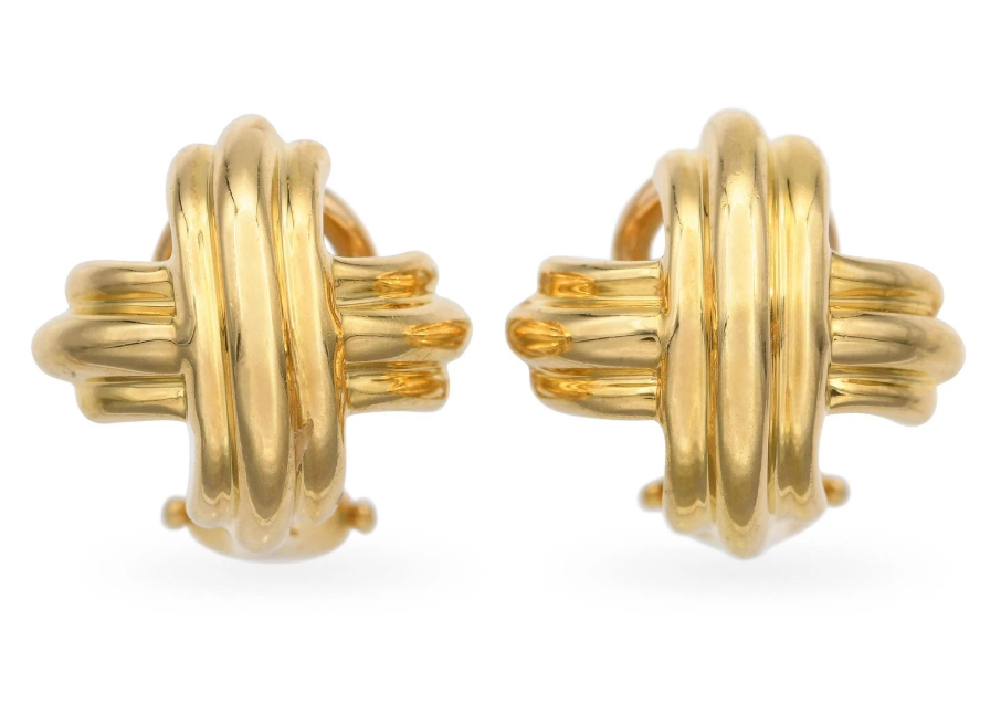 18Y "Tiffany &amp; Co" "X" Earrings