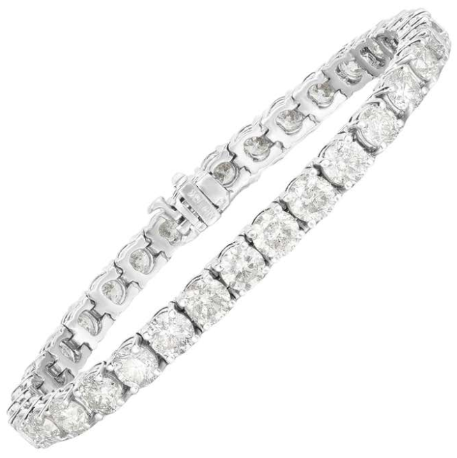 14W 17.64cttw Round 4-Prong Diamond Bracelet I/SI2