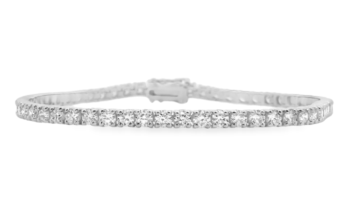 14W Round Natural Diamond Tennis Bracelet 5.60ctw 7.5"