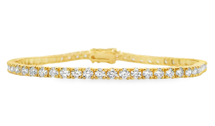 14Y Round Natural Diamond Tennis Bracelet 5.60ctw 7.25"