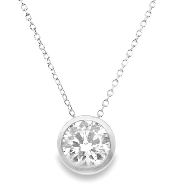 14W 1 CT Lab-Grown Diamond Slide Pendant