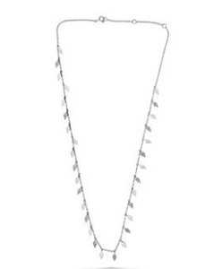 14W Diamond Leaf Styled Dangle Necklace 180D=0.43ctw