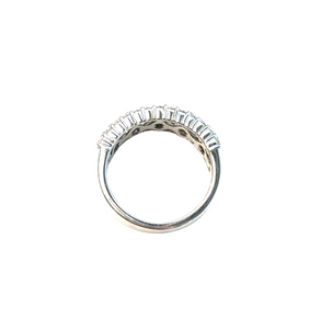 14W 1.76ctw H/I SI1-SI2 3 Row Rd Diamond Band Size 6  33 RBC = 1.76ctw