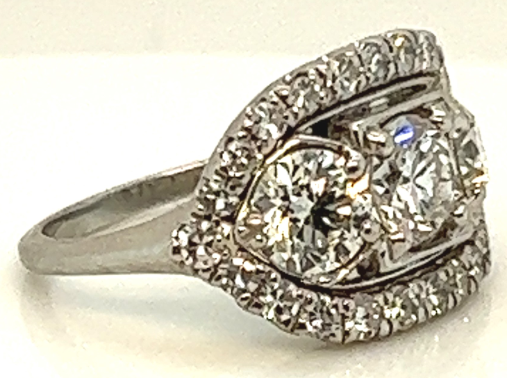 Plat JA Custom Vintage 3 Rd Diamond Ring