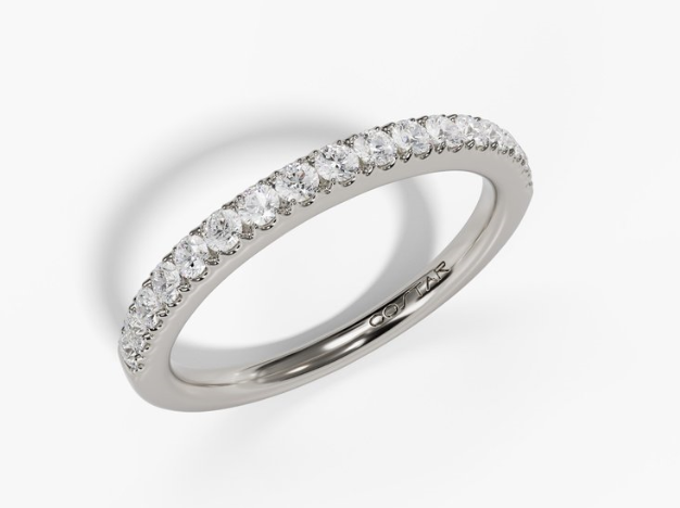 14W .35ctw French Pave Diamond Wedding Band sz 6