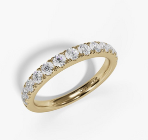 14Y .25ctw French Pave Diamond Wedding Band sz 6